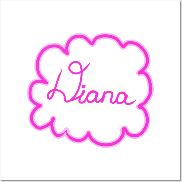 Diana. Female name. Wall Art by grafinya